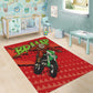 Afro Santa Braaap Area Rug Motorcross Christmas