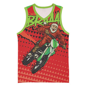 Afro Santa Braaap Basketball Jersey Motorcross Christmas - African Pride