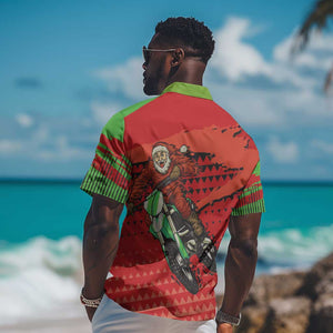 Afro Santa Braaap Hawaiian Shirt Motorcross Christmas