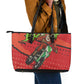 Afro Santa Braaap Leather Tote Bag Motorcross Christmas
