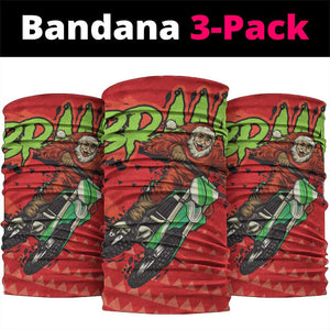 Afro Santa Braaap Neck Gaiter Motorcross Christmas DT03