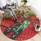 Afro Santa Braaap Round Carpet Motorcross Christmas