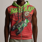 Afro Santa Braaap Sleeveless Zip Hoodie Motorcross Christmas - African Pride