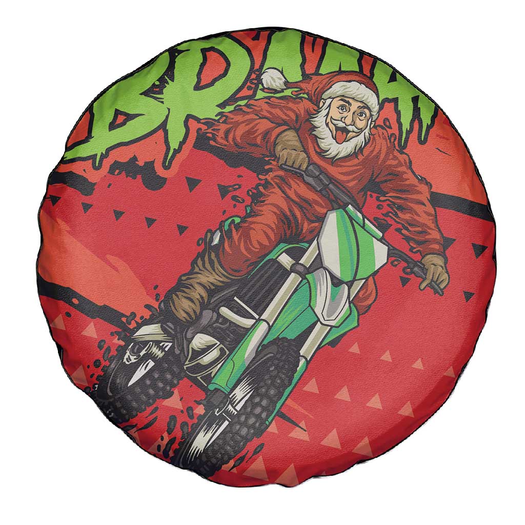 Afro Santa Braaap Spare Tire Cover Motorcross Christmas