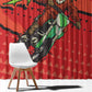 Afro Santa Braaap Window Curtain Motorcross Christmas