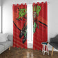 Afro Santa Braaap Window Curtain Motorcross Christmas