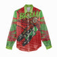 Afro Santa Braaap Women Casual Shirt Motorcross Christmas DT03