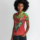 Afro Santa Braaap Women Polo Shirt Motorcross Christmas