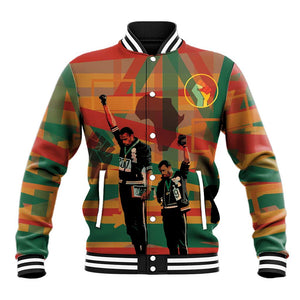African American 1968 Baseball Jacket Black Power Fists of Freedom