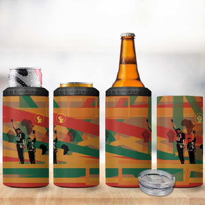 African American 1968 4 in 1 Can Cooler Tumbler Black Power Fists of Freedom