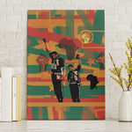 African American 1968 Canvas Wall Art Black Power Fists of Freedom