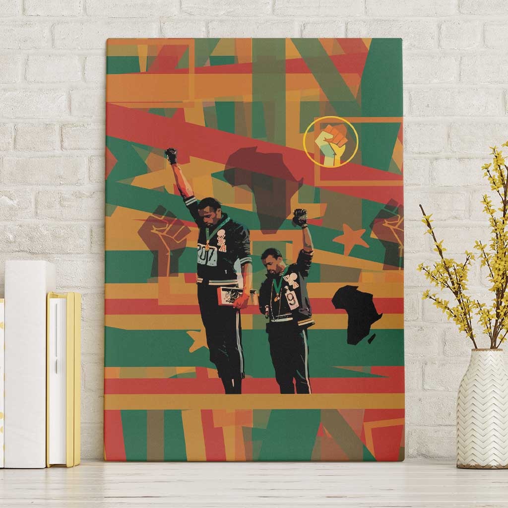 African American 1968 Canvas Wall Art Black Power Fists of Freedom