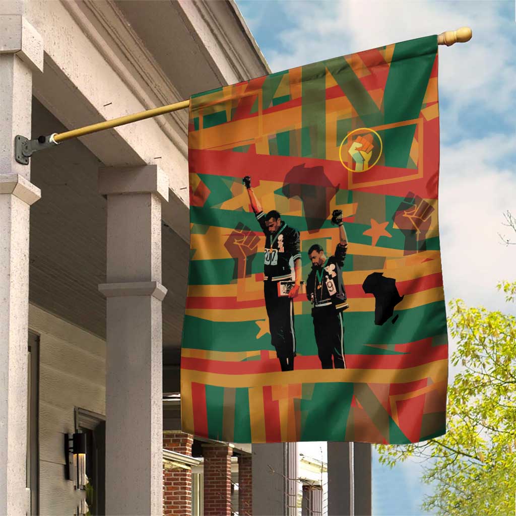 African American 1968 Garden Flag Black Power Fists of Freedom