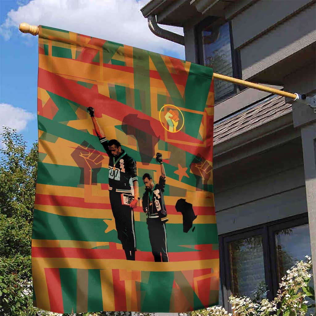 African American 1968 Garden Flag Black Power Fists of Freedom