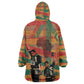 African American 1968 Kid Wearable Blanket Hoodie Black Power Fists of Freedom