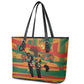 African American 1968 Leather Tote Bag Black Power Fists of Freedom
