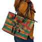African American 1968 Leather Tote Bag Black Power Fists of Freedom