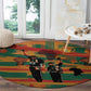 African American 1968 Round Carpet Black Power Fists of Freedom