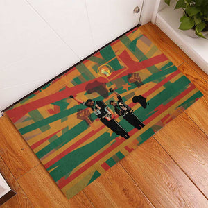 African American 1968 Rubber Doormat Black Power Fists of Freedom