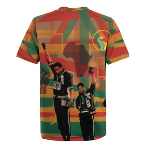 African American 1968 Rugby Jersey Black Power Fists of Freedom