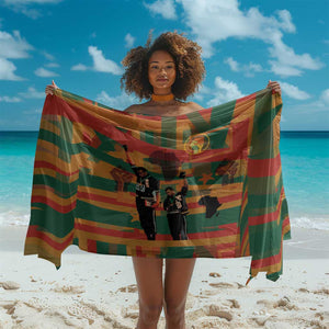 African American 1968 Sarong Black Power Fists of Freedom