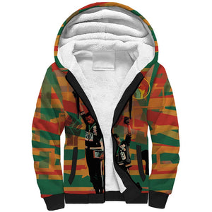 African American 1968 Sherpa Hoodie Black Power Fists of Freedom
