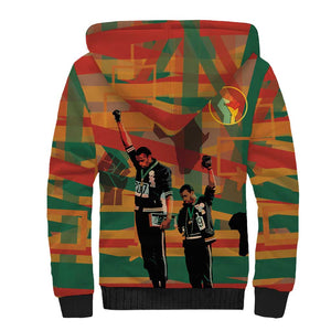 African American 1968 Sherpa Hoodie Black Power Fists of Freedom