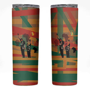African American 1968 Skinny Tumbler Black Power Fists of Freedom