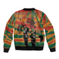 African American 1968 Sleeve Zip Bomber Jacket Black Power Fists of Freedom