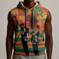 African American 1968 Sleeveless Hoodie Black Power Fists of Freedom - African Pride