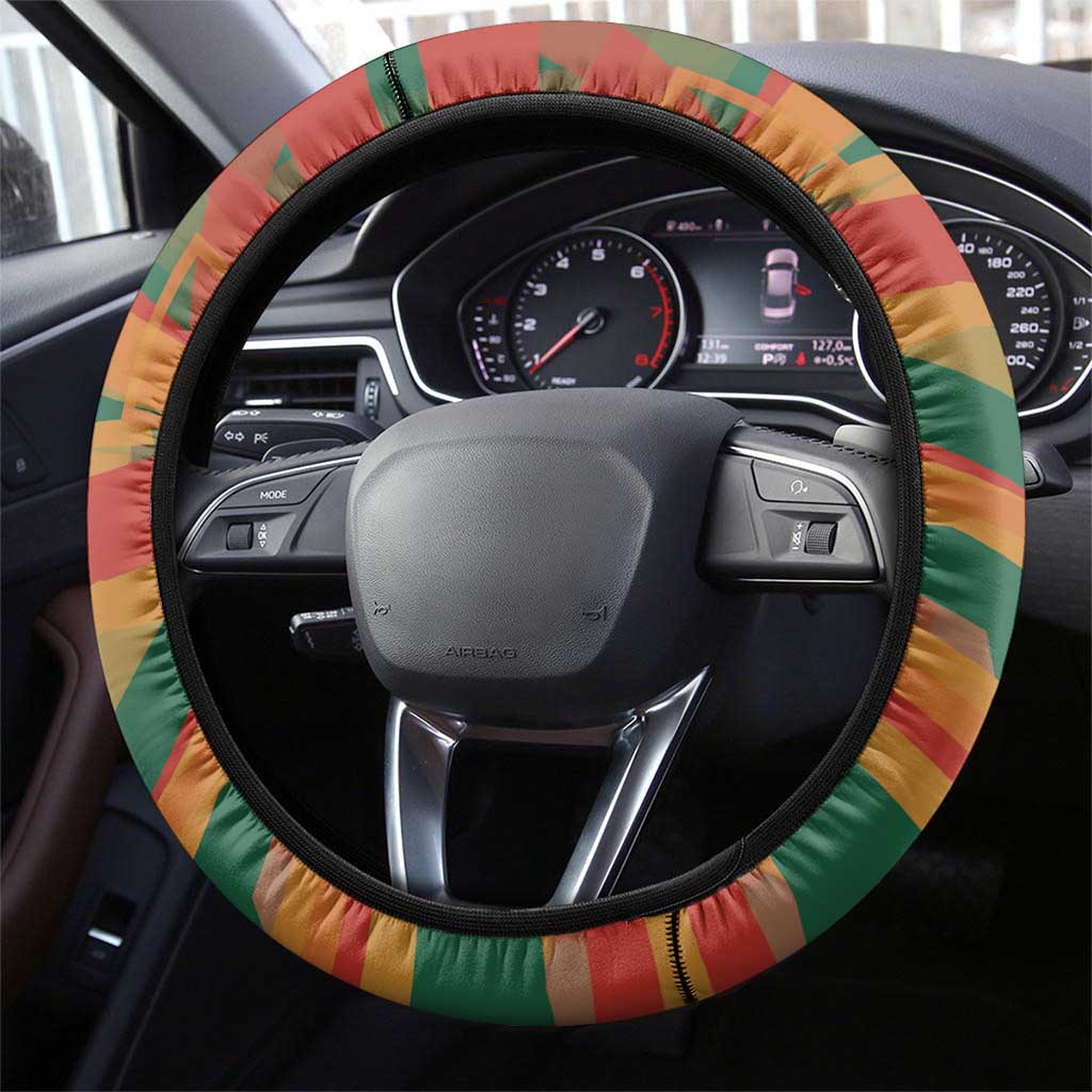 African American 1968 Steering Wheel Cover Black Power Fists of Freedom