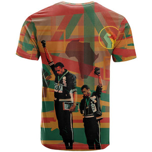 African American 1968 T shirt Black Power Fists of Freedom