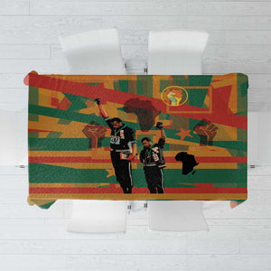 African American 1968 Tablecloth Black Power Fists of Freedom
