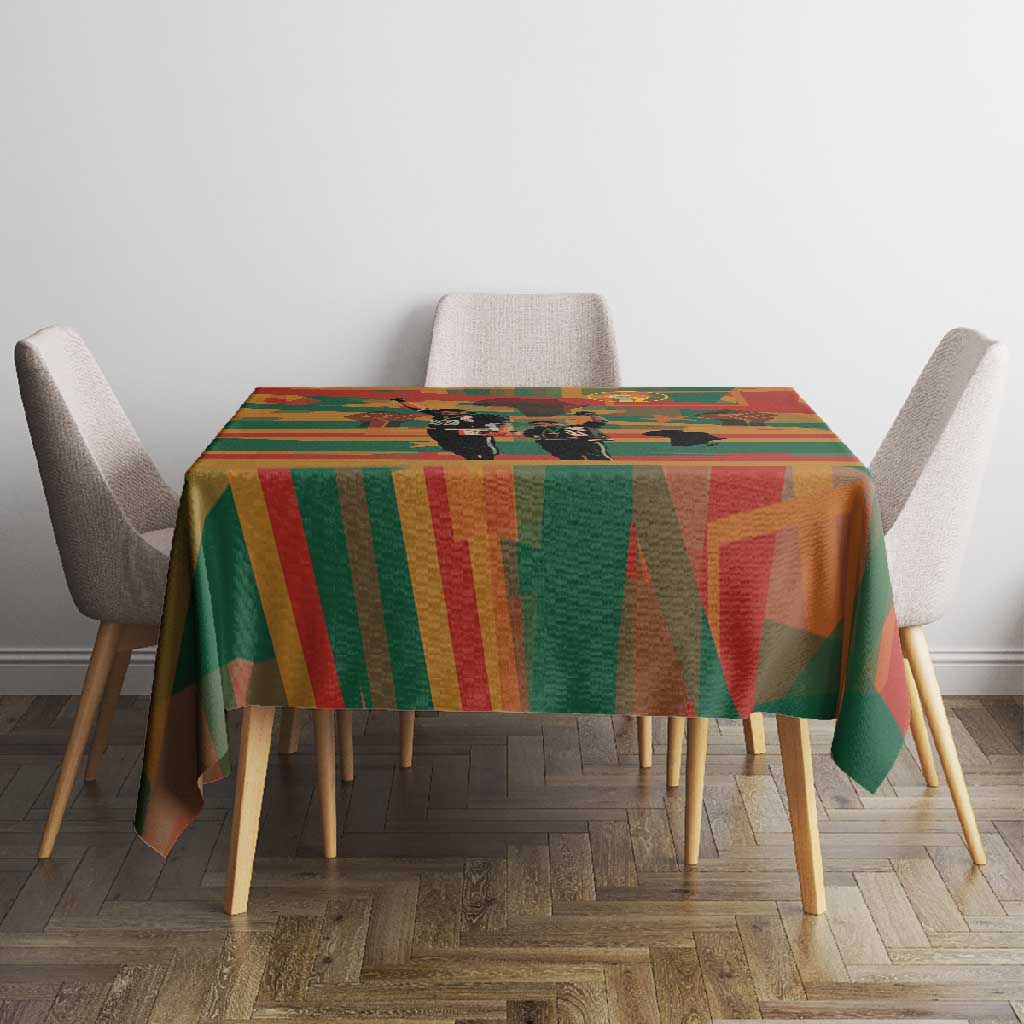 African American 1968 Tablecloth Black Power Fists of Freedom