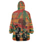 African American 1968 Wearable Blanket Hoodie Black Power Fists of Freedom