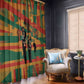 African American 1968 Window Curtain Black Power Fists of Freedom