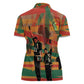 African American 1968 Women Polo Shirt Black Power Fists of Freedom