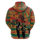African American 1968 Zip Hoodie Black Power Fists of Freedom