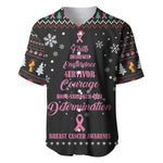Christmas Tree Breast Cancer Afro Baseball Jersey Survivor African
