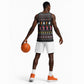 Christmas Tree Breast Cancer Afro Basketball Jersey Survivor African - African Pride