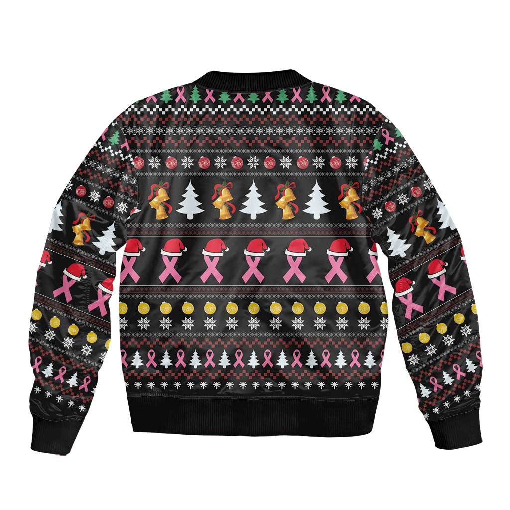 Christmas Tree Breast Cancer Afro Bomber Jacket Survivor African