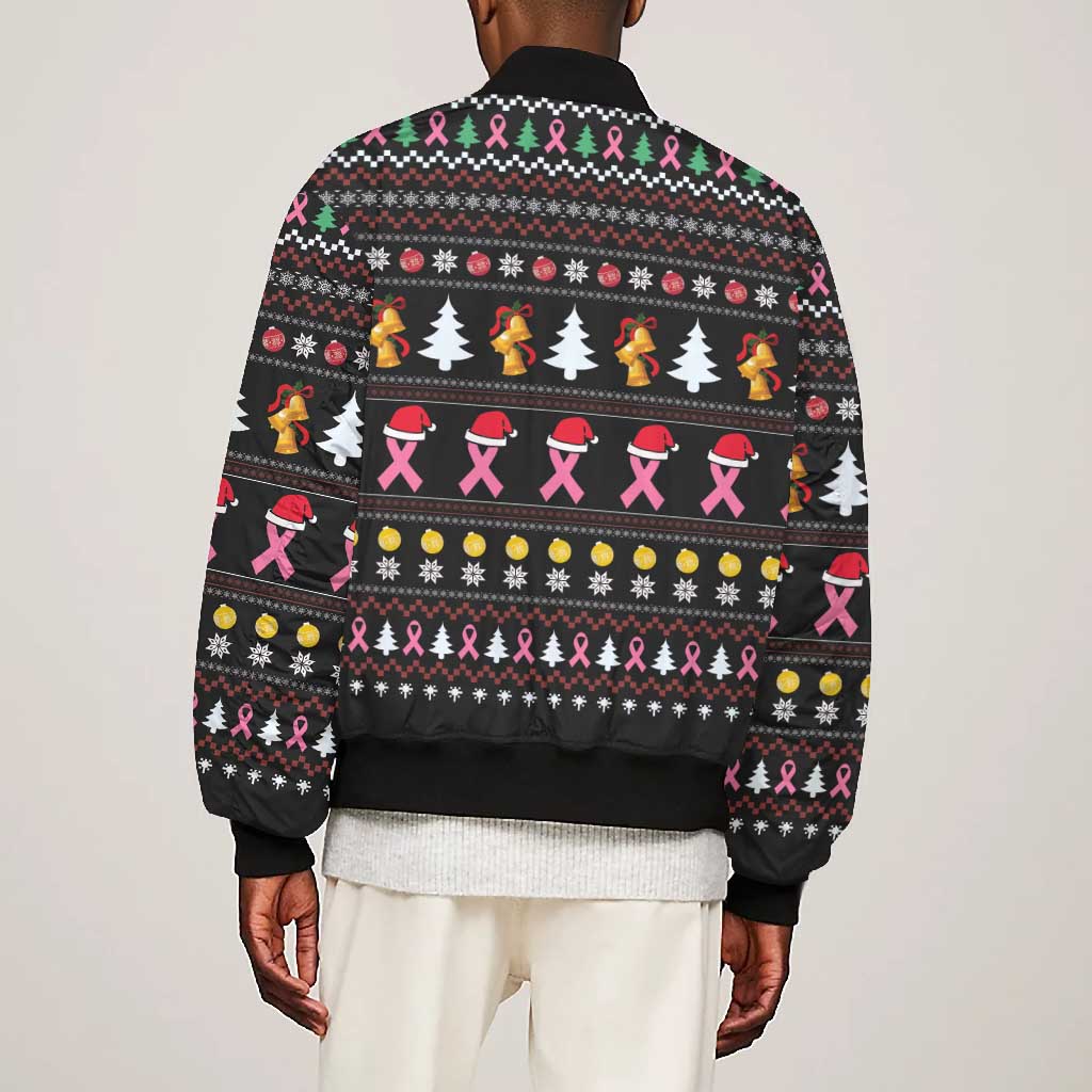 Christmas Tree Breast Cancer Afro Bomber Jacket Survivor African