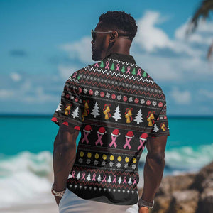 Christmas Tree Breast Cancer Afro Hawaiian Shirt Survivor African