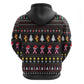 Christmas Tree Breast Cancer Afro Hoodie Survivor African