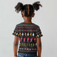 Christmas Tree Breast Cancer Afro Kid T shirt Survivor African