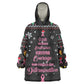 Christmas Tree Breast Cancer Afro Kid Wearable Blanket Hoodie Survivor African