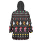 Christmas Tree Breast Cancer Afro Kid Wearable Blanket Hoodie Survivor African