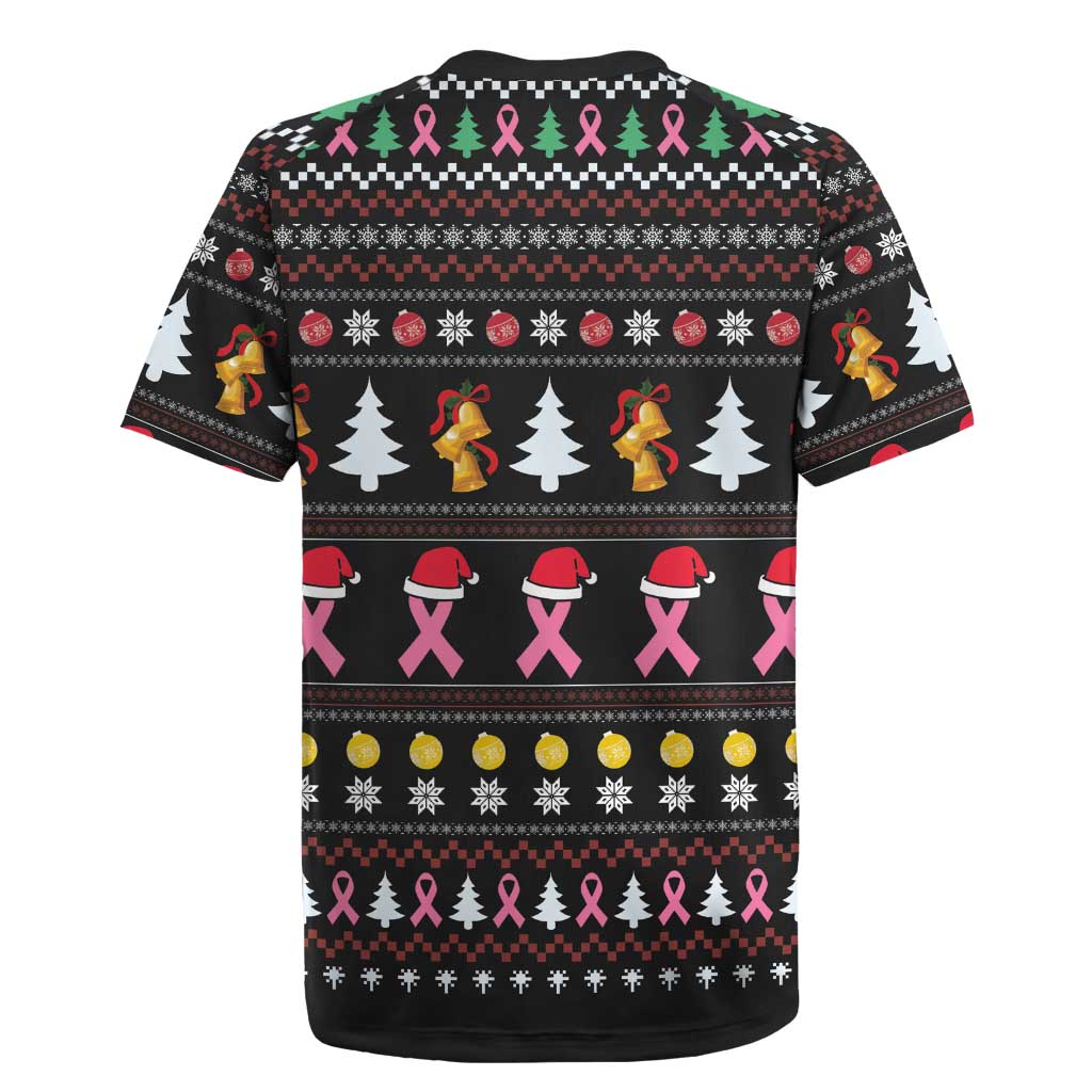 Christmas Tree Breast Cancer Afro Rugby Jersey Survivor African