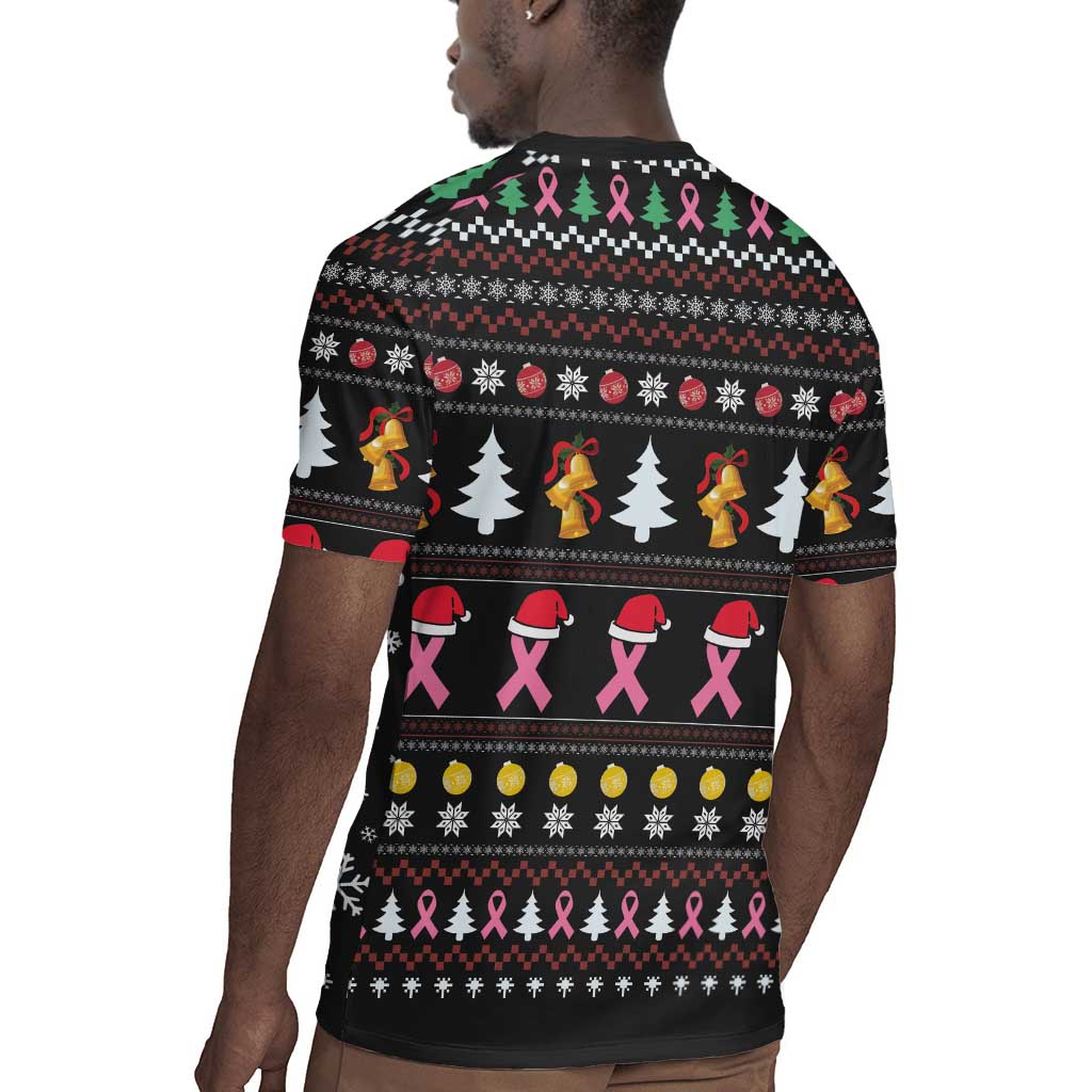 Christmas Tree Breast Cancer Afro Rugby Jersey Survivor African