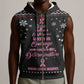 Christmas Tree Breast Cancer Afro Sleeveless Zip Hoodie Survivor African - African Pride